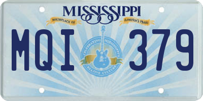 MS license plate MQI379