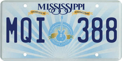 MS license plate MQI388