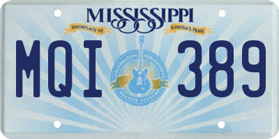 MS license plate MQI389