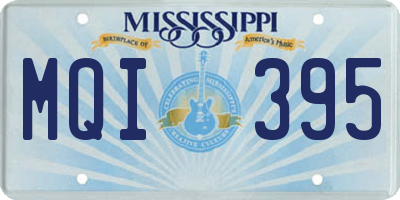 MS license plate MQI395