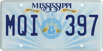 MS license plate MQI397