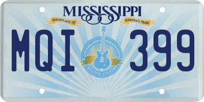 MS license plate MQI399
