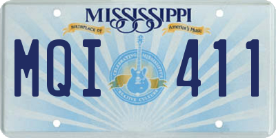 MS license plate MQI411