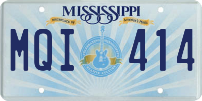 MS license plate MQI414
