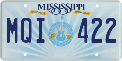 MS license plate MQI422