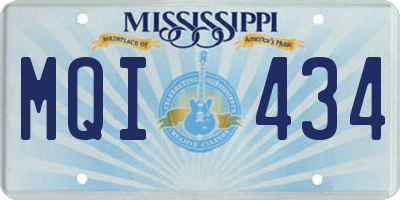 MS license plate MQI434