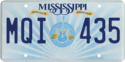 MS license plate MQI435