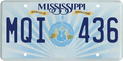 MS license plate MQI436