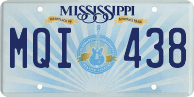 MS license plate MQI438