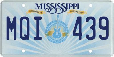 MS license plate MQI439
