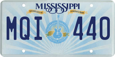 MS license plate MQI440