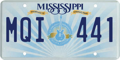 MS license plate MQI441