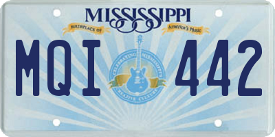 MS license plate MQI442
