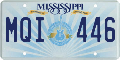 MS license plate MQI446