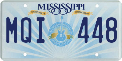 MS license plate MQI448
