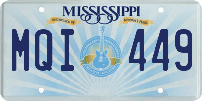 MS license plate MQI449