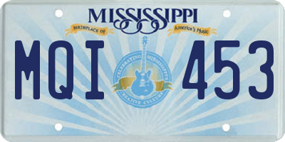 MS license plate MQI453