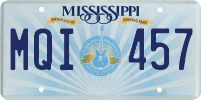 MS license plate MQI457