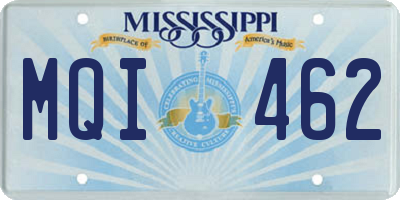 MS license plate MQI462