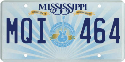 MS license plate MQI464