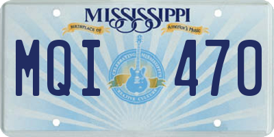 MS license plate MQI470