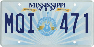 MS license plate MQI471