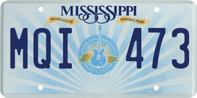 MS license plate MQI473