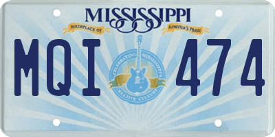 MS license plate MQI474