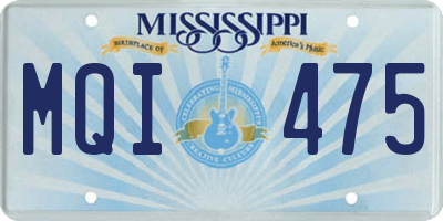 MS license plate MQI475