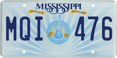 MS license plate MQI476