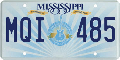 MS license plate MQI485