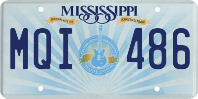 MS license plate MQI486