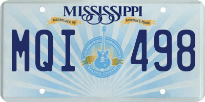 MS license plate MQI498
