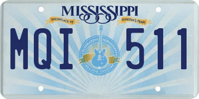 MS license plate MQI511