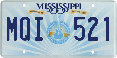 MS license plate MQI521