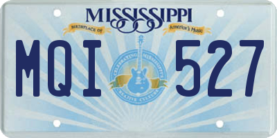 MS license plate MQI527