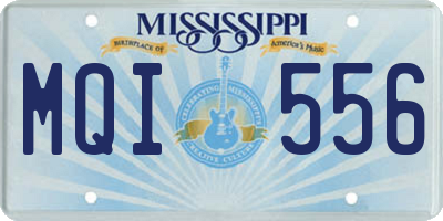 MS license plate MQI556