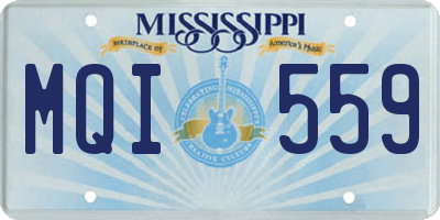 MS license plate MQI559