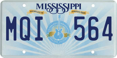MS license plate MQI564
