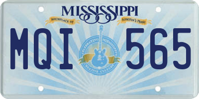 MS license plate MQI565