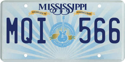 MS license plate MQI566