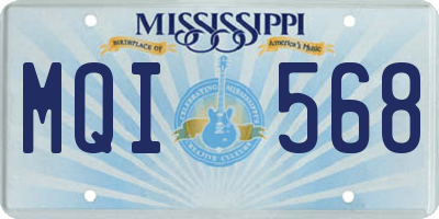 MS license plate MQI568