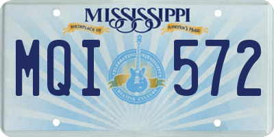 MS license plate MQI572