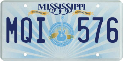 MS license plate MQI576