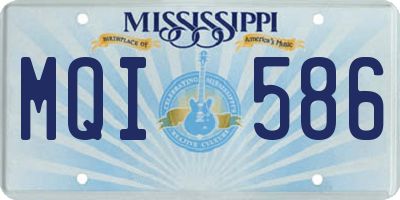 MS license plate MQI586