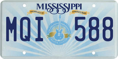 MS license plate MQI588