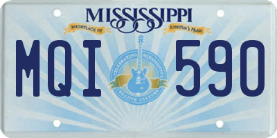 MS license plate MQI590