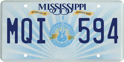 MS license plate MQI594