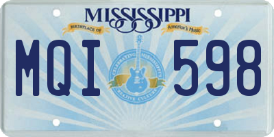 MS license plate MQI598