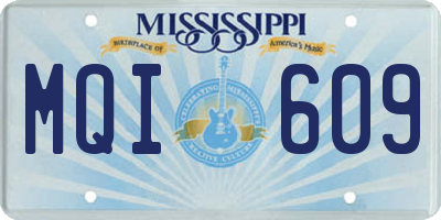 MS license plate MQI609